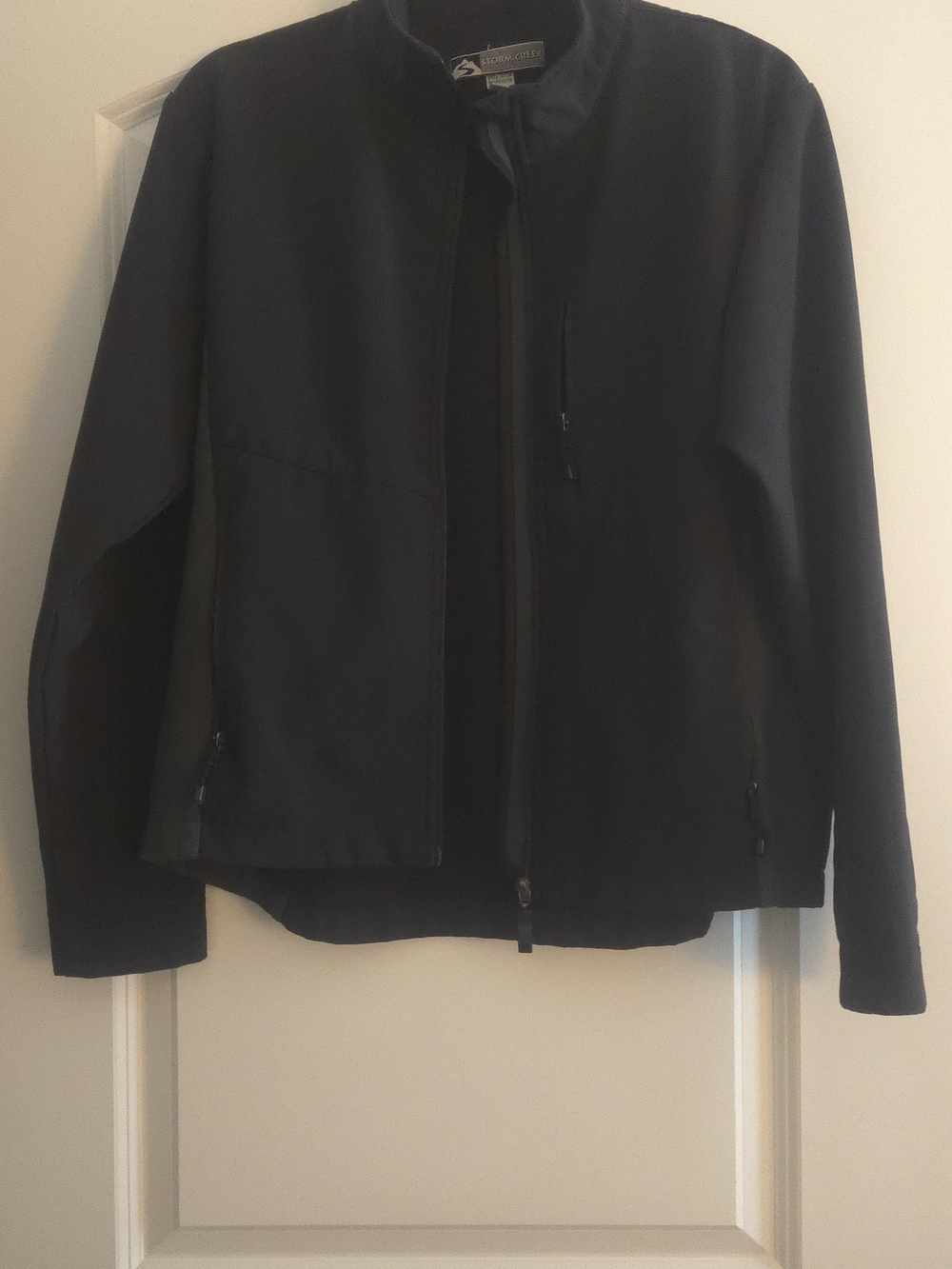Storm Creek Fleece-Lined Softshell Performance Jacket Black & Gray | Size Large